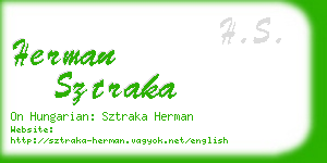 herman sztraka business card